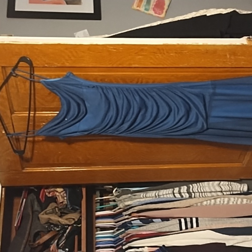 Long Blue Prom Dress
